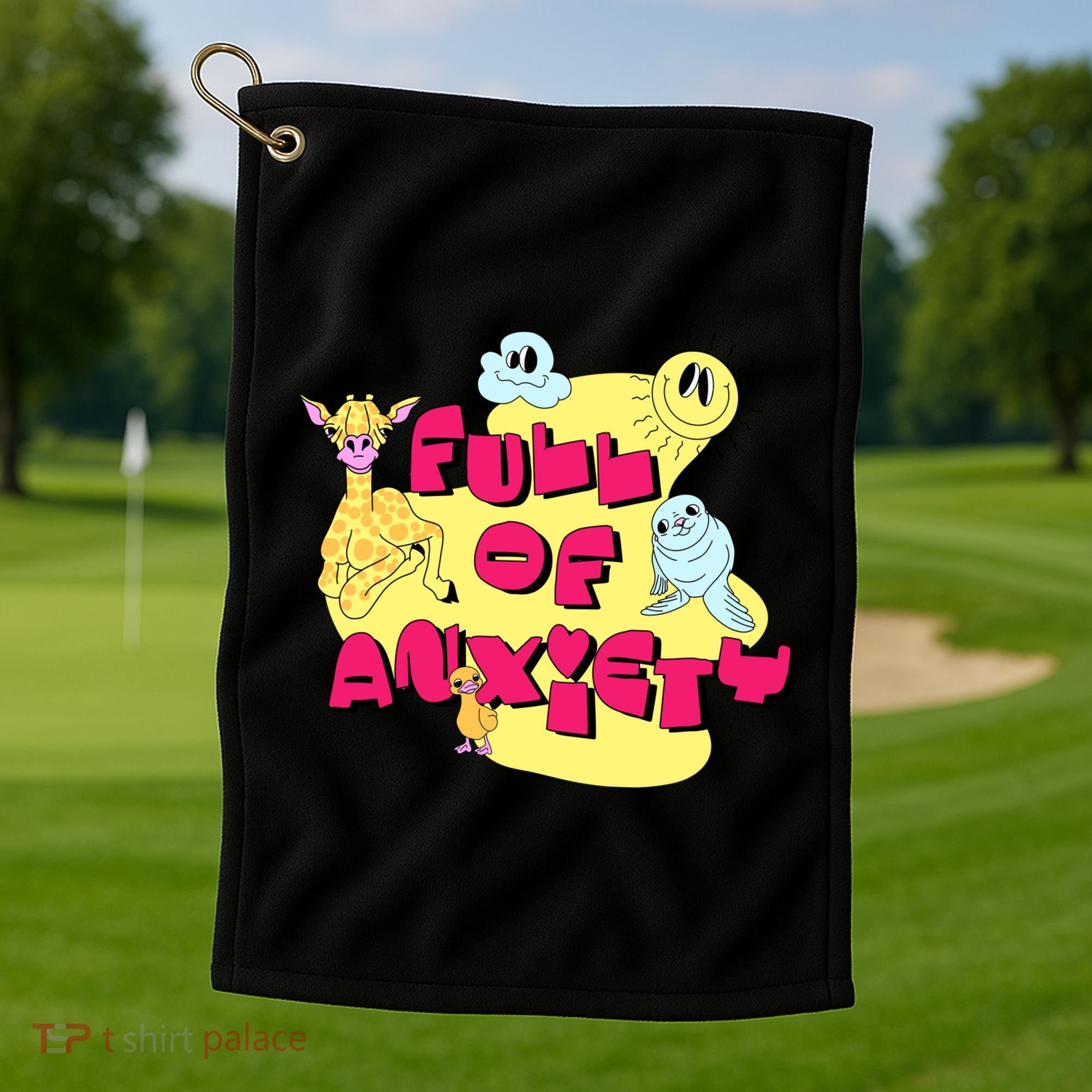 Full Of Anxiety Golf Towel