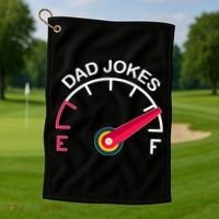 Full Of Dad Jokes Golf Towel thumb 1