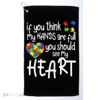 Full Of Heart Autism Parent Golf Towel thumb 0