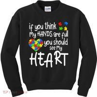 Full Of Heart Autism Parent Kids Sweatshirt thumb 0