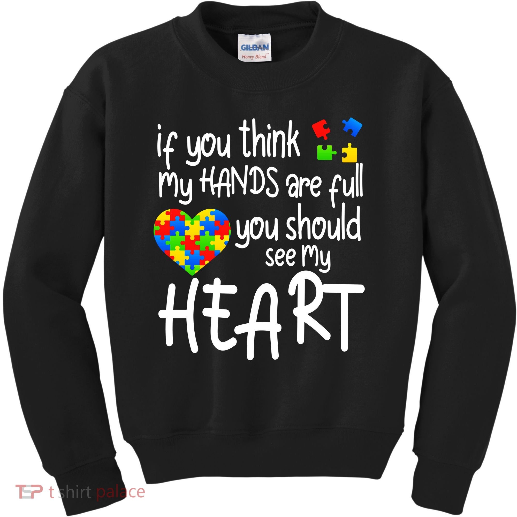 Full Of Heart Autism Parent Kids Sweatshirt