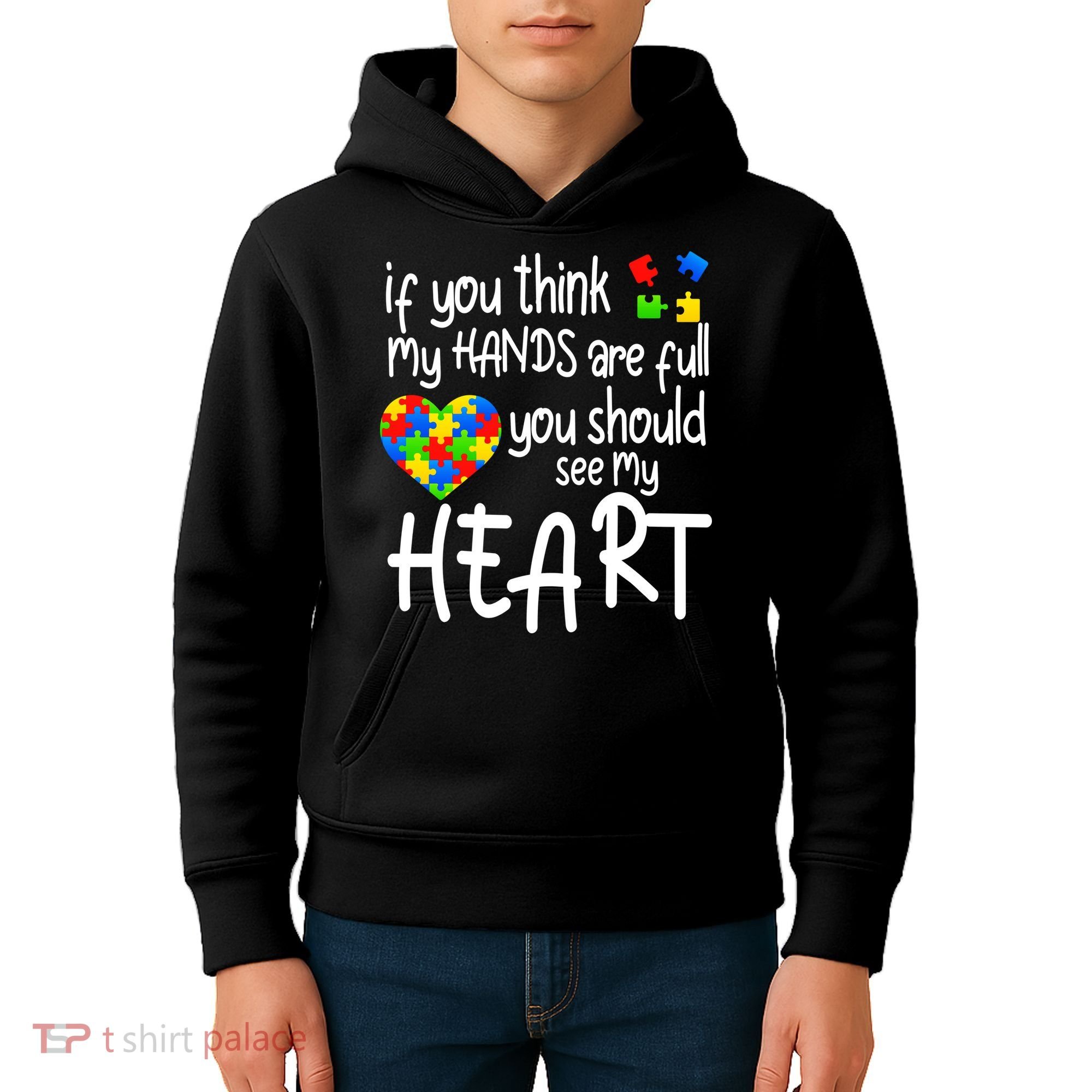 Full Of Heart Autism Parent Kids Hoodie