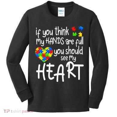 Full Of Heart Autism Parent Kids Long Sleeve Shirt