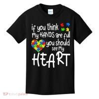 Full Of Heart Autism Parent Kids T-Shirt thumb 0