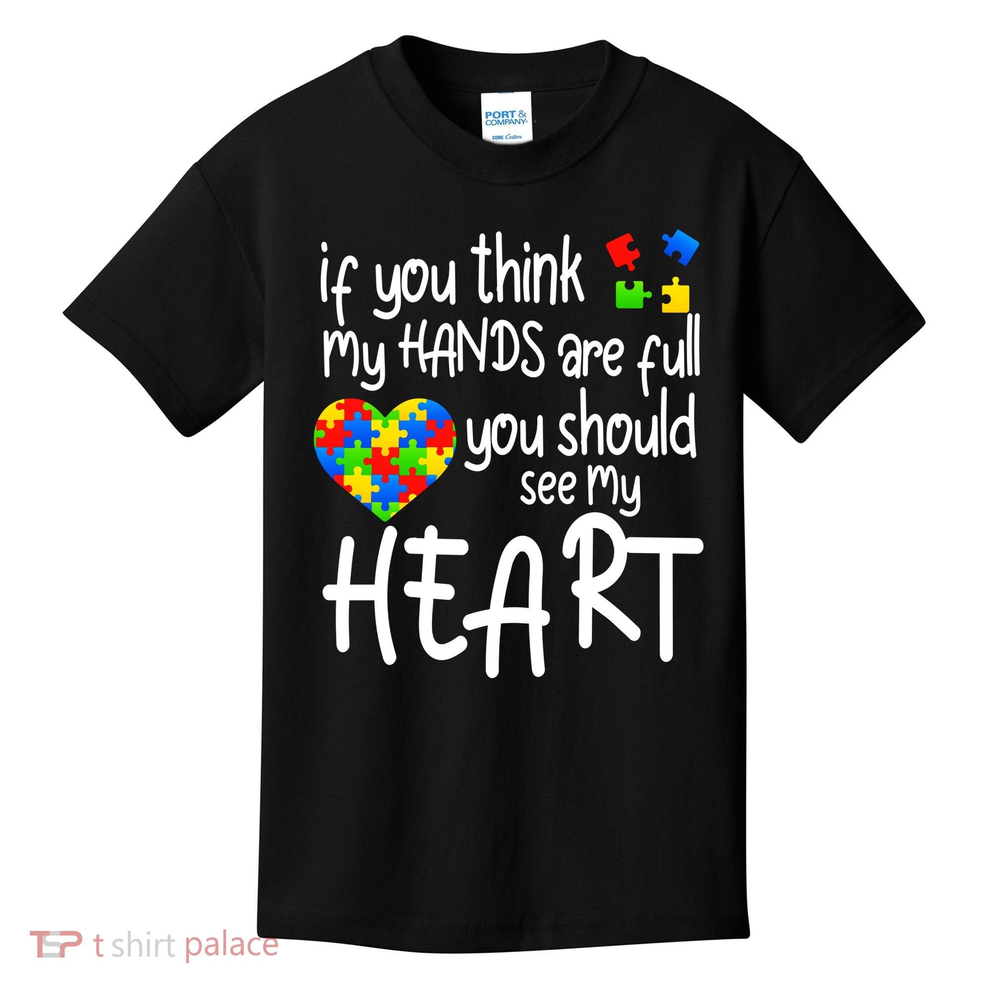 Full Of Heart Autism Parent Kids T-Shirt