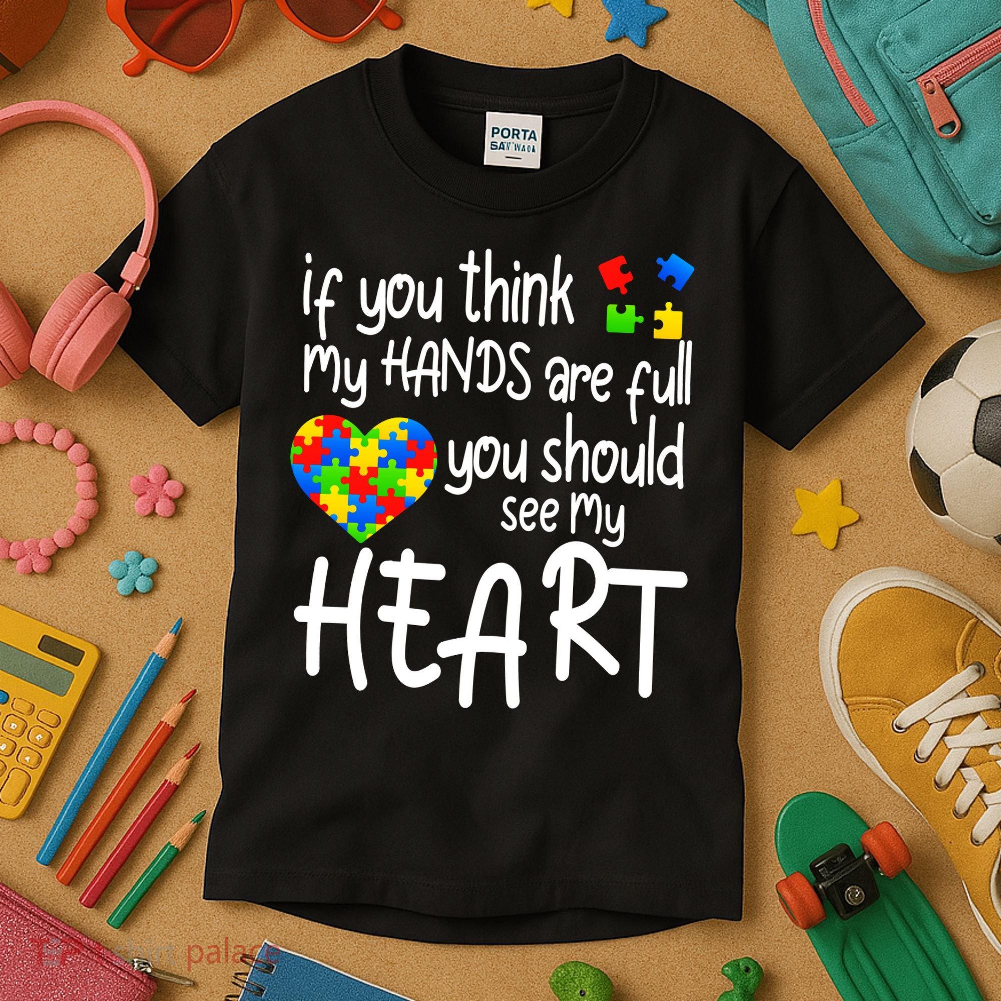 Full Of Heart Autism Parent Kids T-Shirt