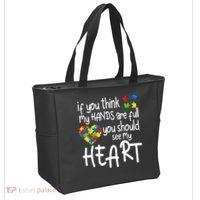 Full Of Heart Autism Parent Tote Bag thumb 2