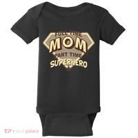 Full Time Mom Part Time Superhero Baby Bodysuit thumb 0