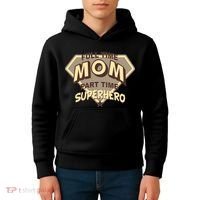 Full Time Mom Part Time Superhero Kids Hoodie thumb 4