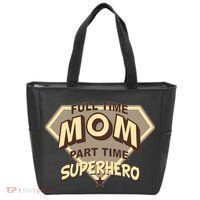 Full Time Mom Part Time Superhero Tote Bag thumb 0