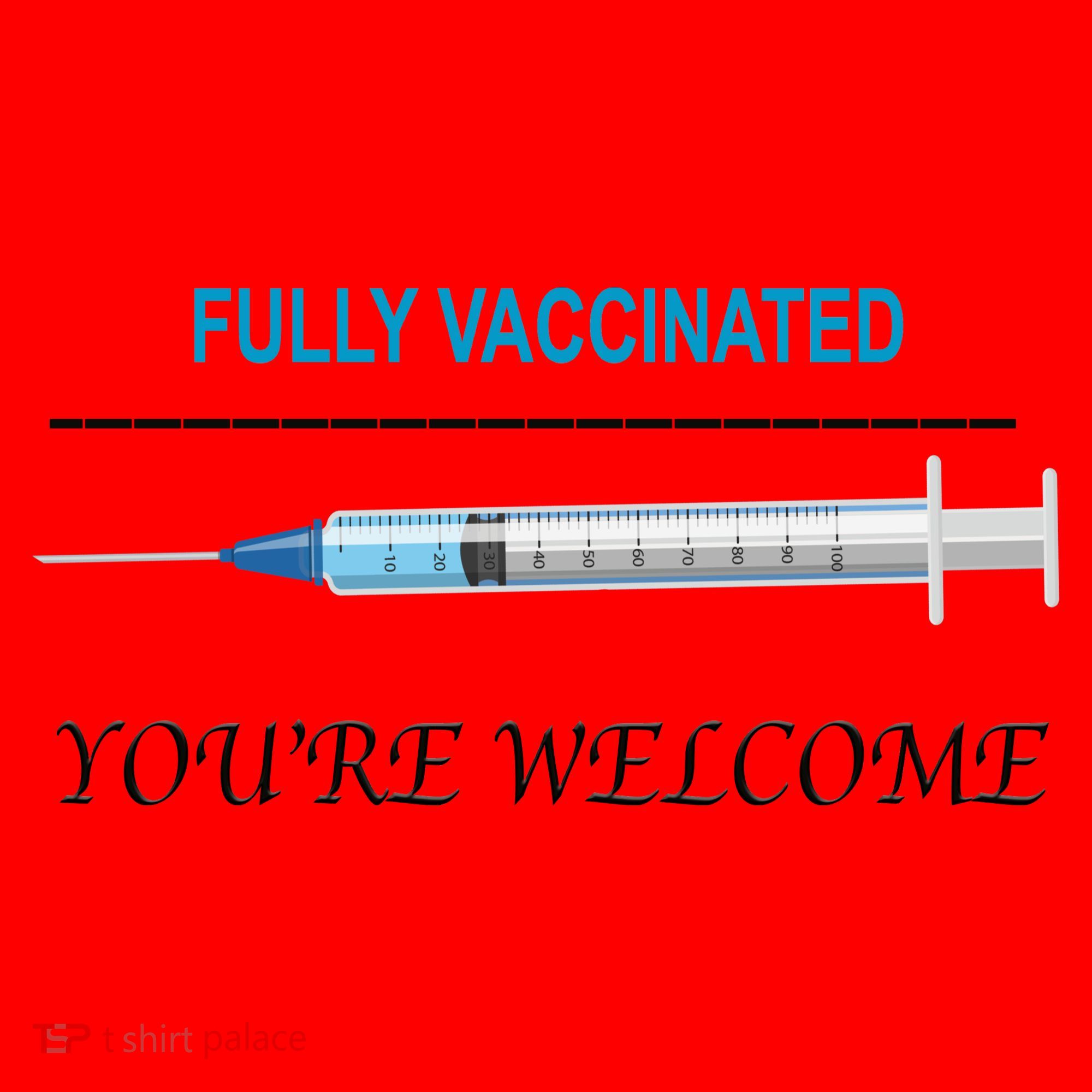 Fully Vaccinated You're Welcome Santa Hat