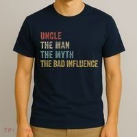  Funny Uncle Man Myth Bad Influence Shirt Retro Vintage T-Shirt thumb 3