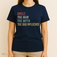  Funny Uncle Man Myth Bad Influence Shirt Retro Vintage T-Shirt thumb 4