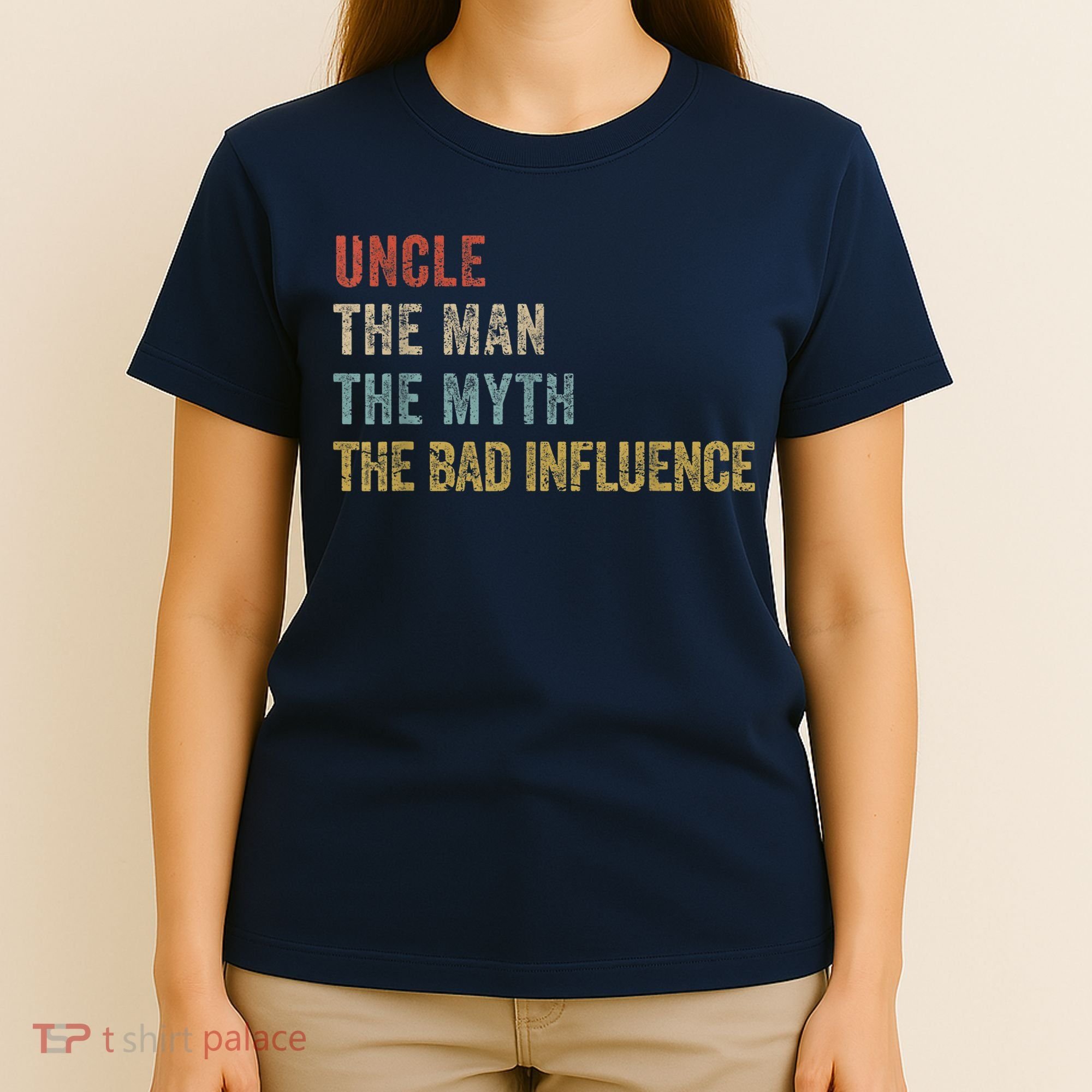  Funny Uncle Man Myth Bad Influence Shirt Retro Vintage T-Shirt