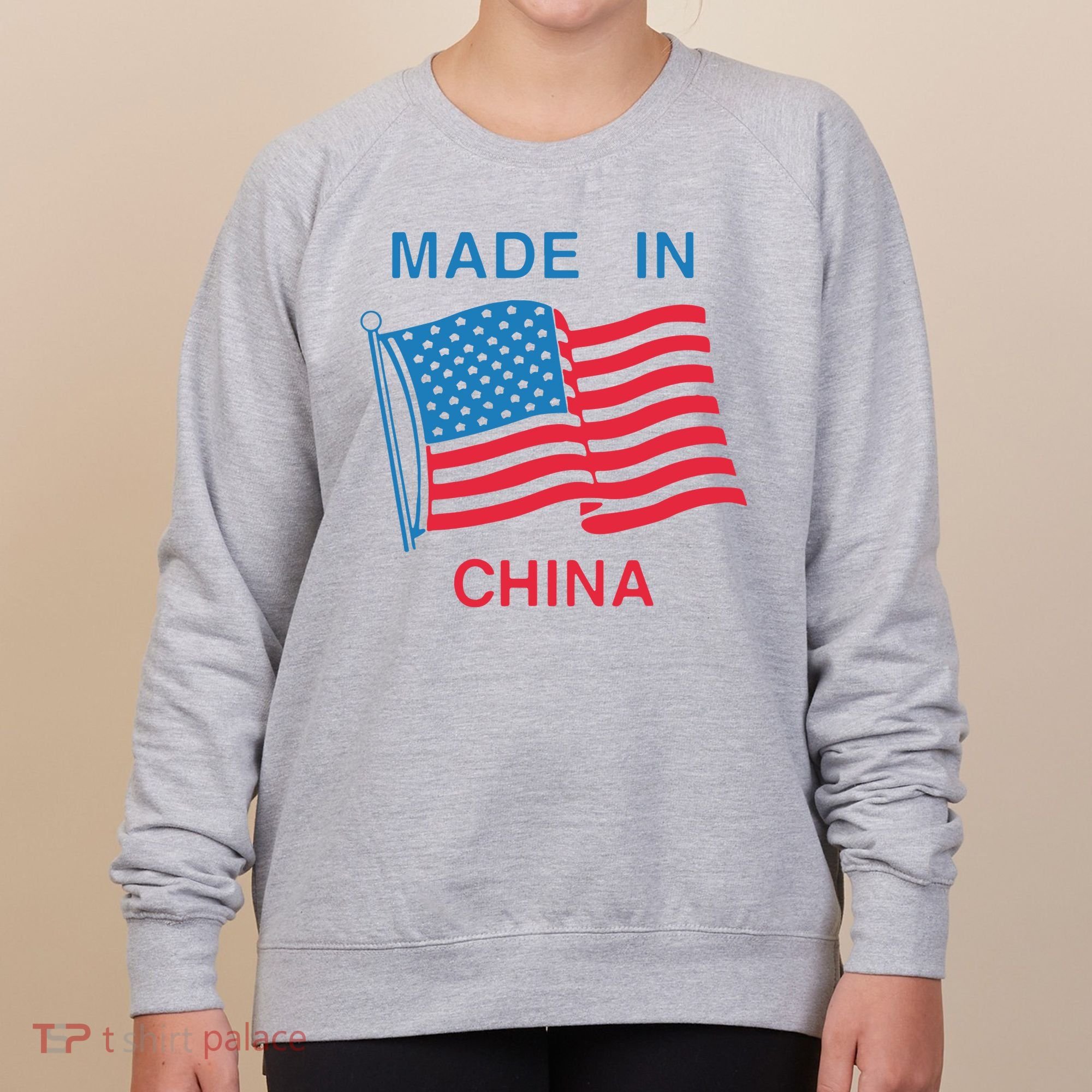 Flag Usa Made In China Women's Sweatshirt