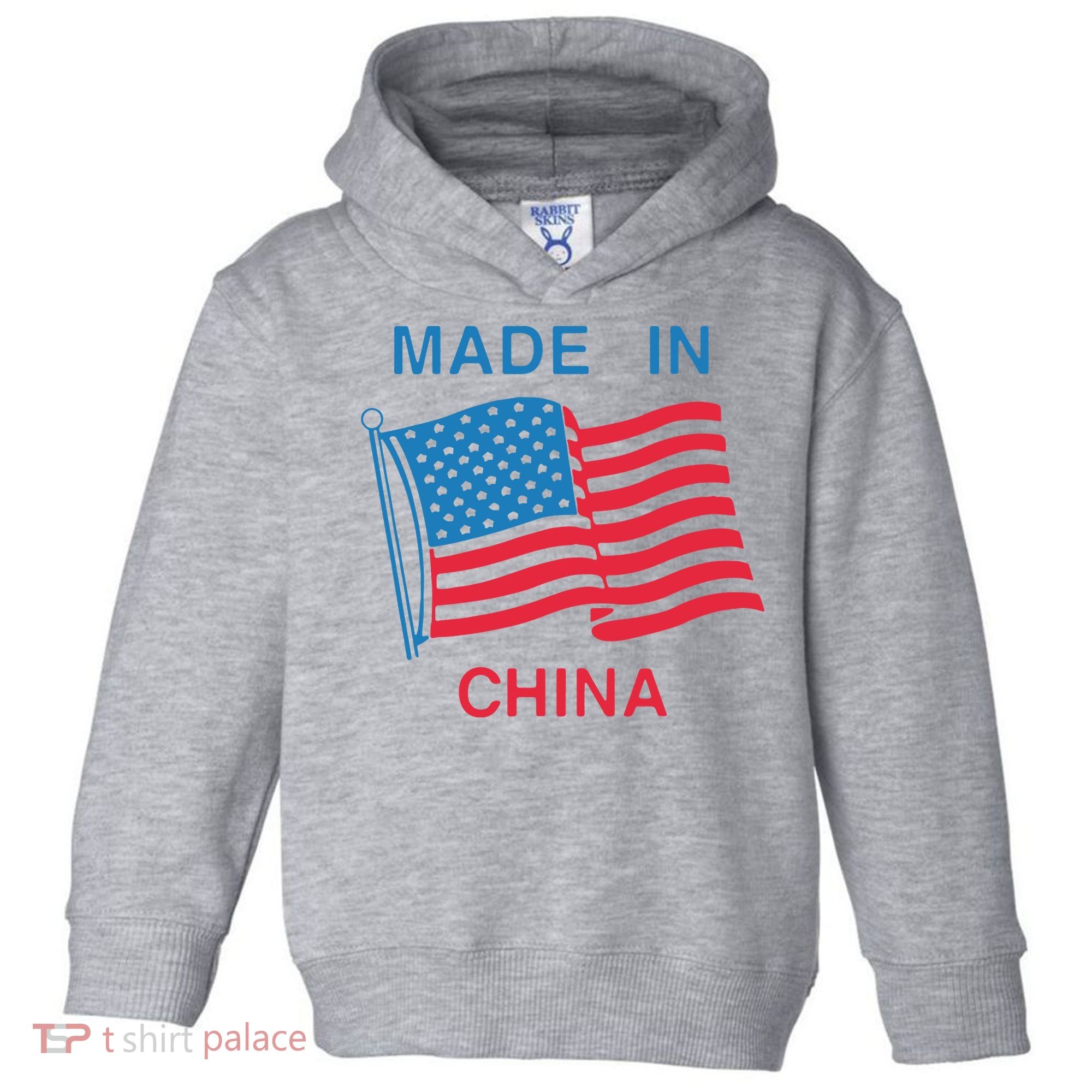 Flag Usa Made In China Toddler Hoodie
