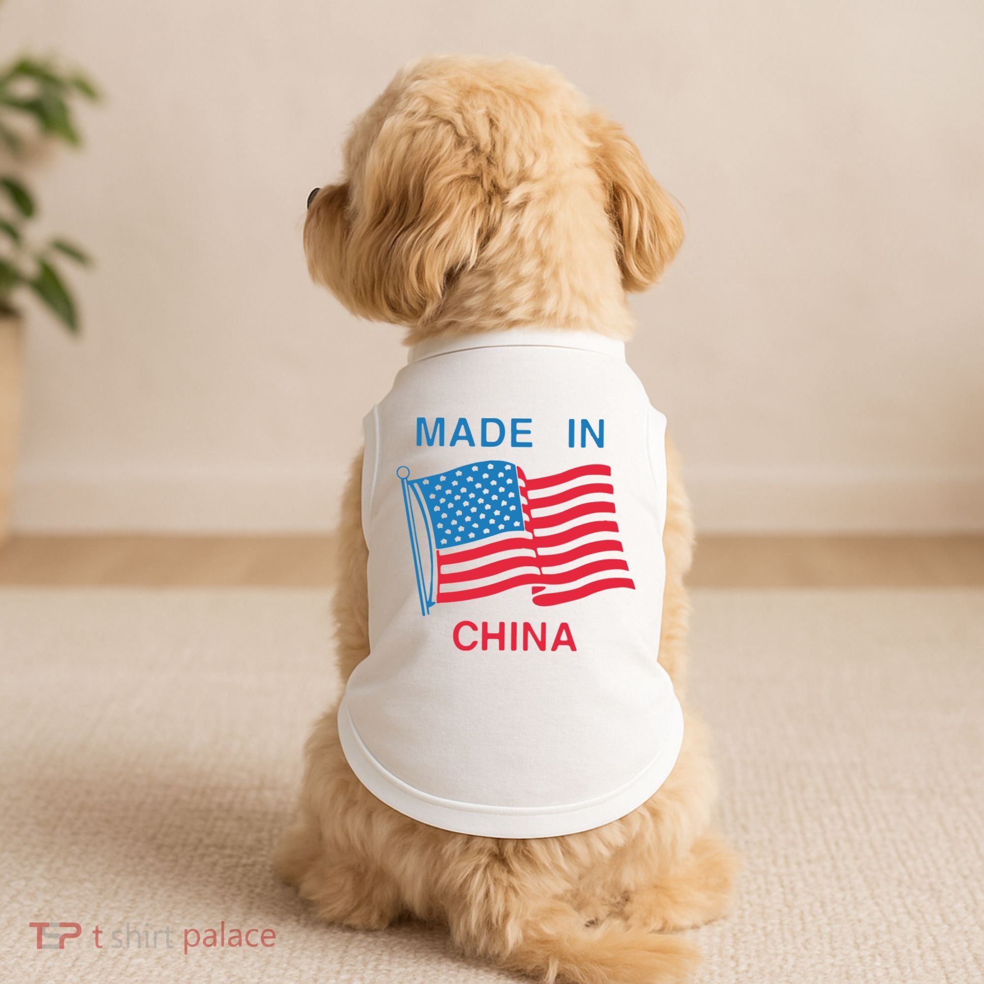 Flag Usa Made In China Doggie Tank