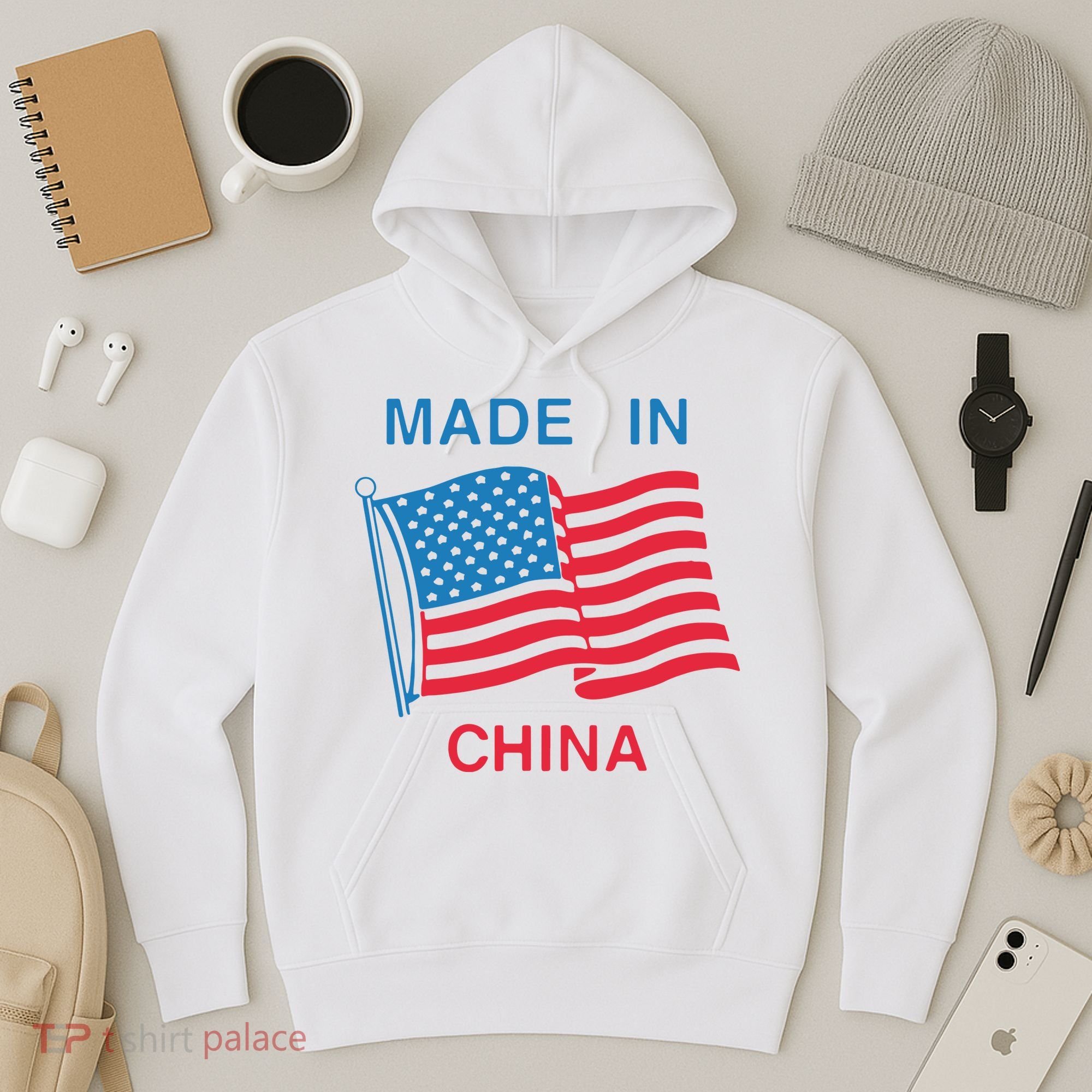 Flag Usa Made In China Hoodie