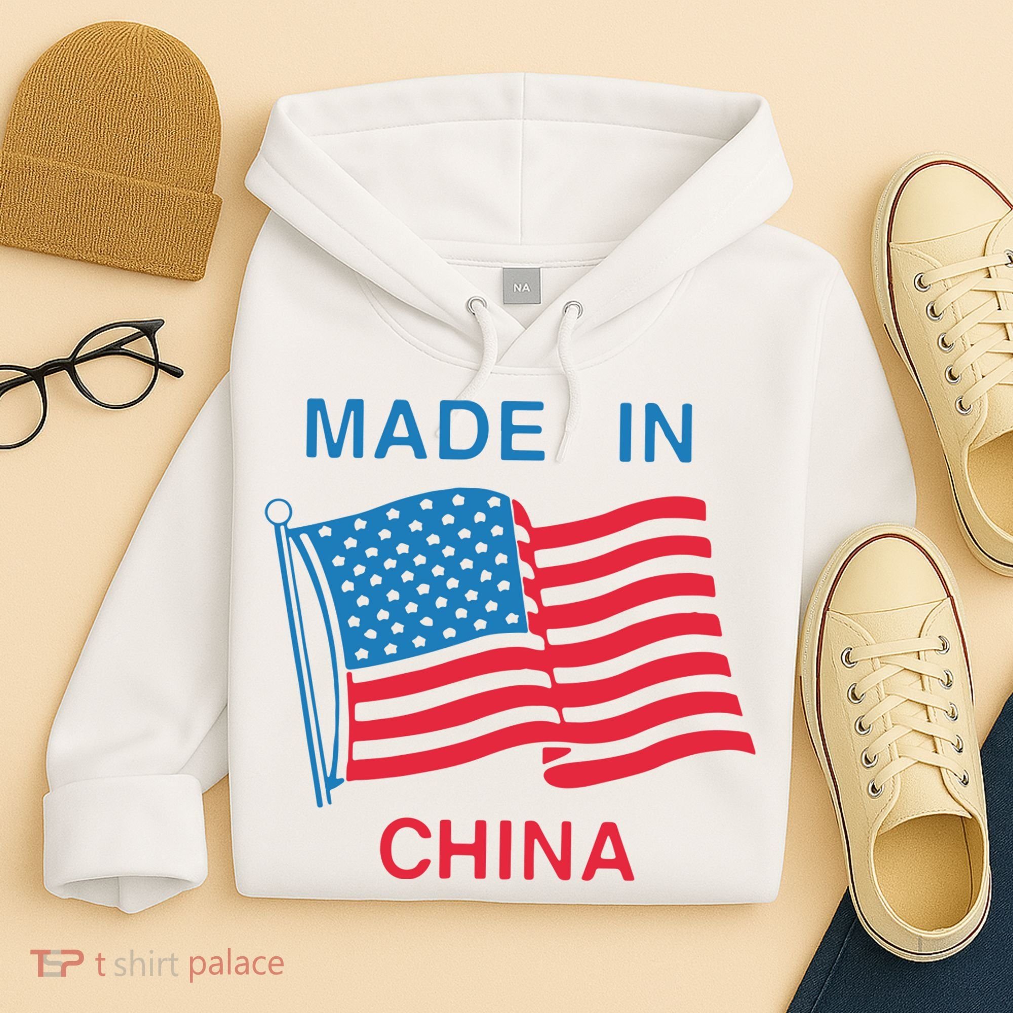 Flag Usa Made In China Hoodie