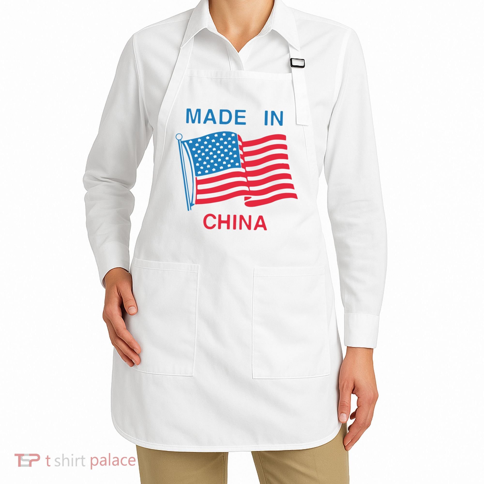 Flag Usa Made In China Apron