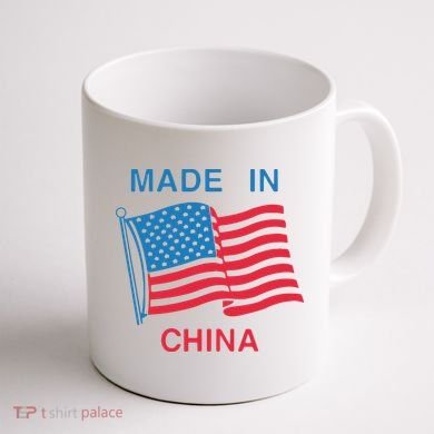 Flag Usa Made In China Coffee Mug back