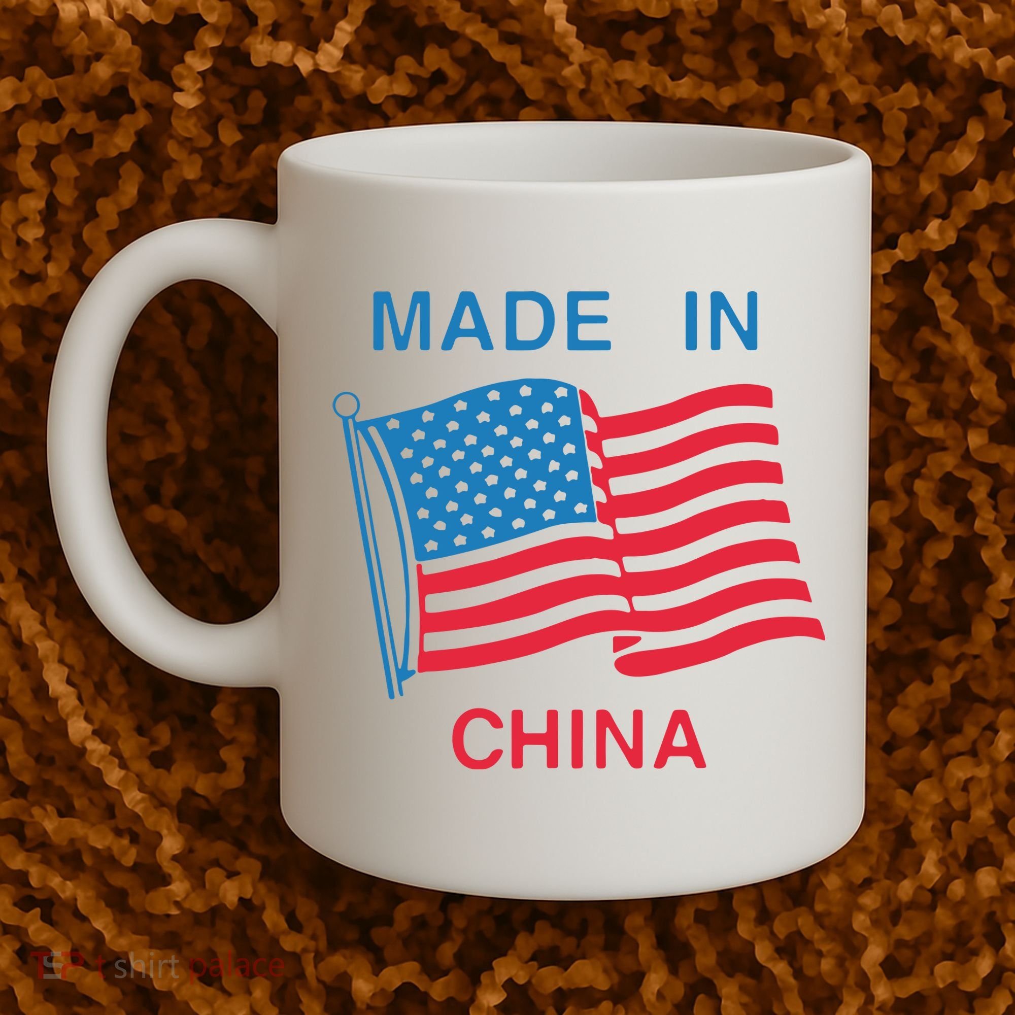 Flag Usa Made In China Coffee Mug