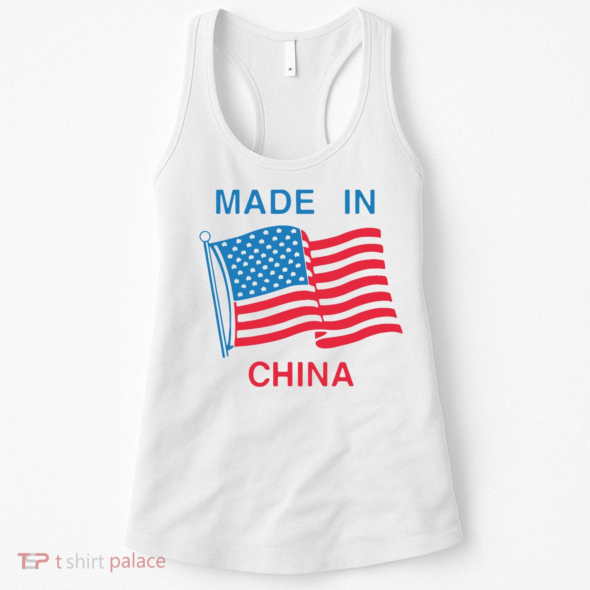 Flag Usa Made In China Women's Tank Top