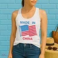 Flag Usa Made In China Women's Tank Top thumb 2