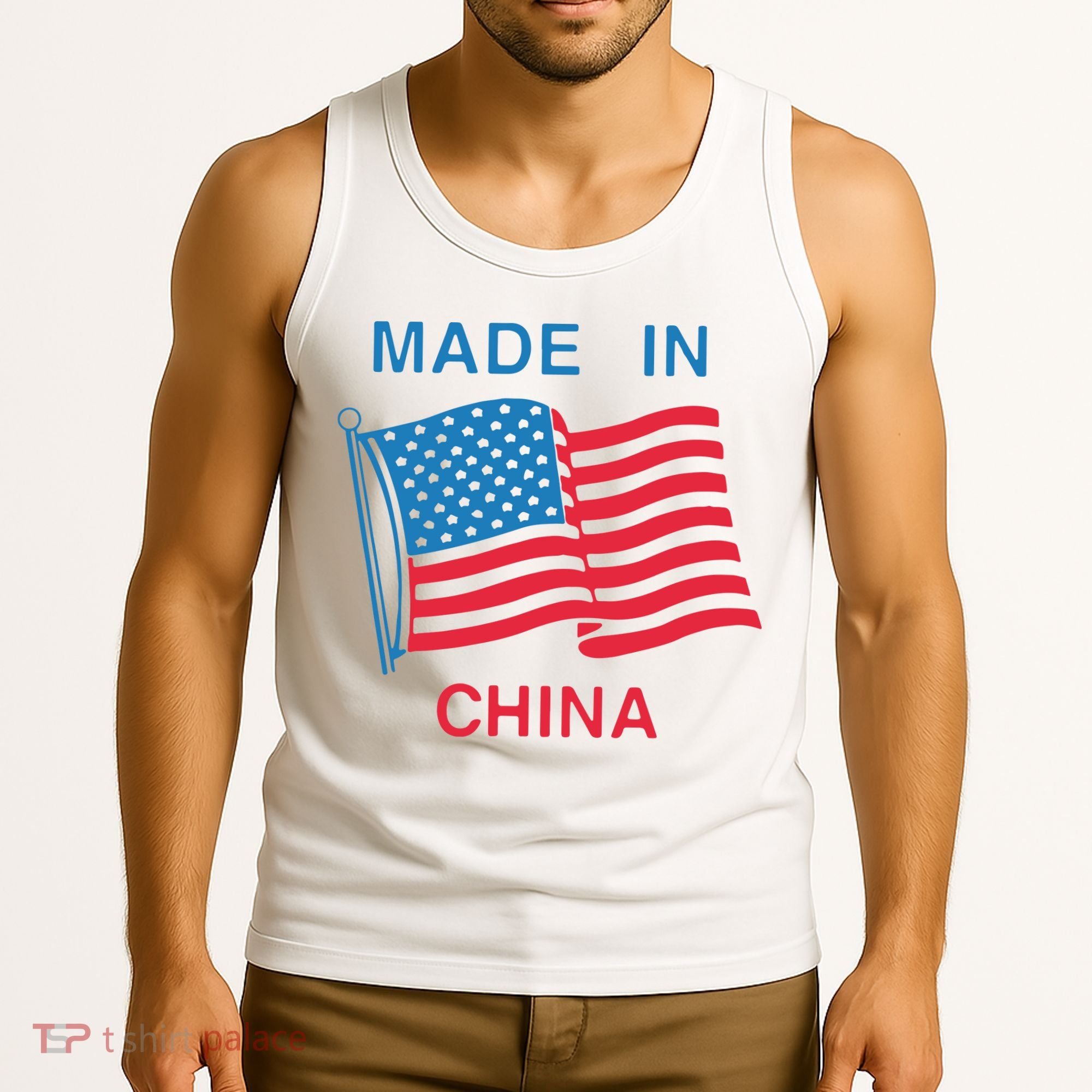 Flag Usa Made In China Tank Top