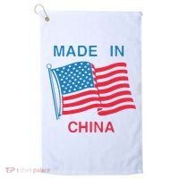 Flag Usa Made In China Golf Towel thumb 0