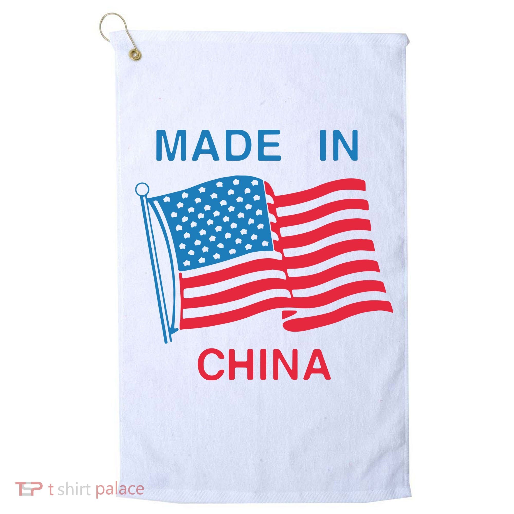 Flag Usa Made In China Golf Towel