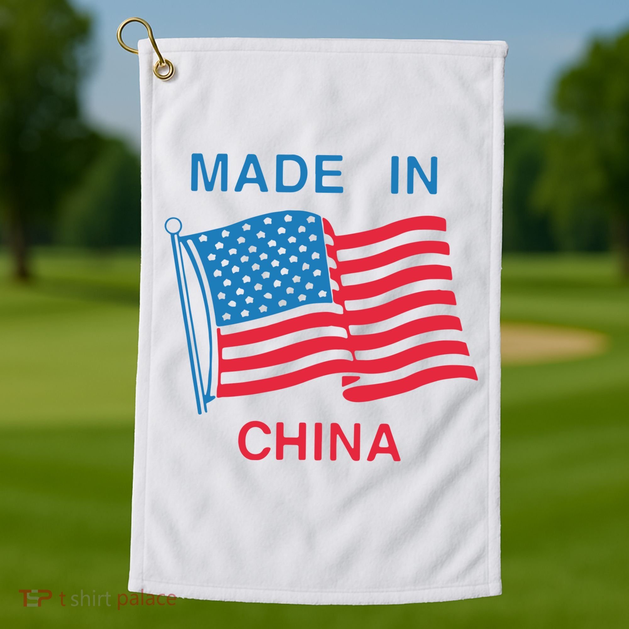 Flag Usa Made In China Golf Towel