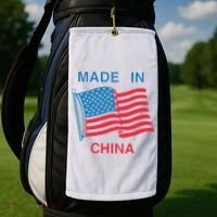Flag Usa Made In China Golf Towel thumb 2