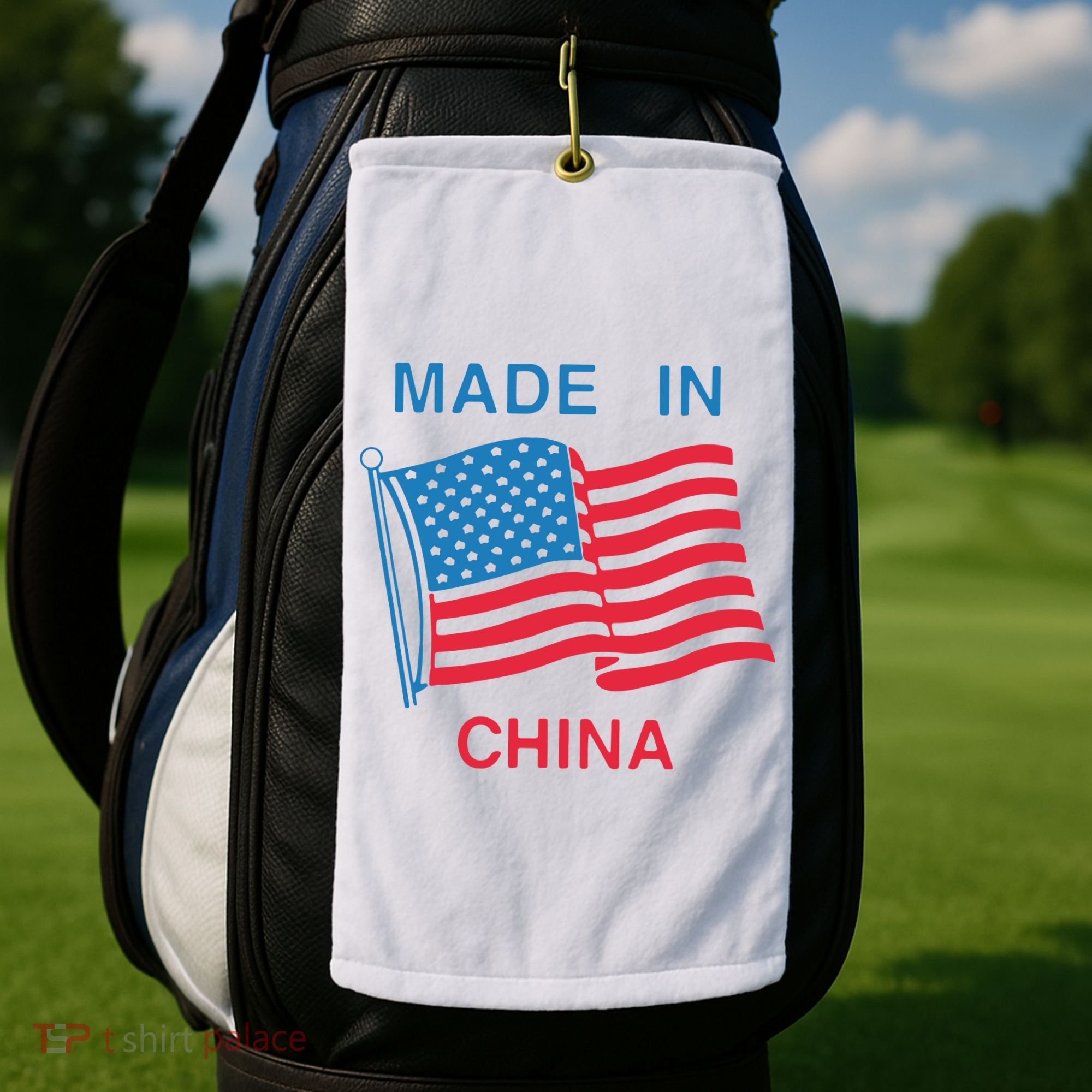 Flag Usa Made In China Golf Towel