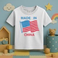 Flag Usa Made In China Toddler T-Shirt thumb 3