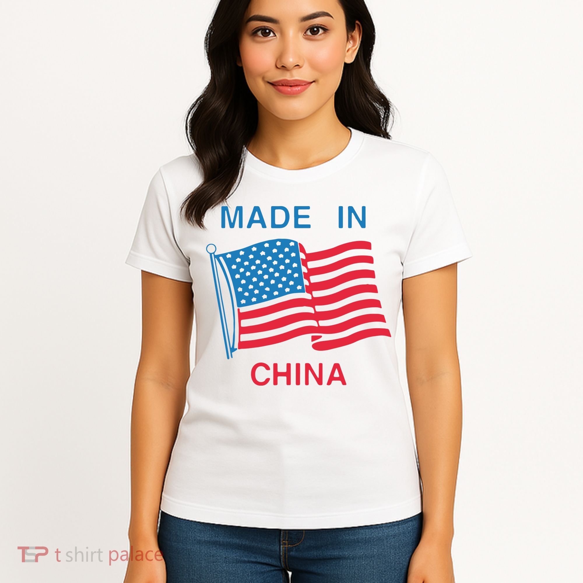 Flag Usa Made In China Women's T-Shirt