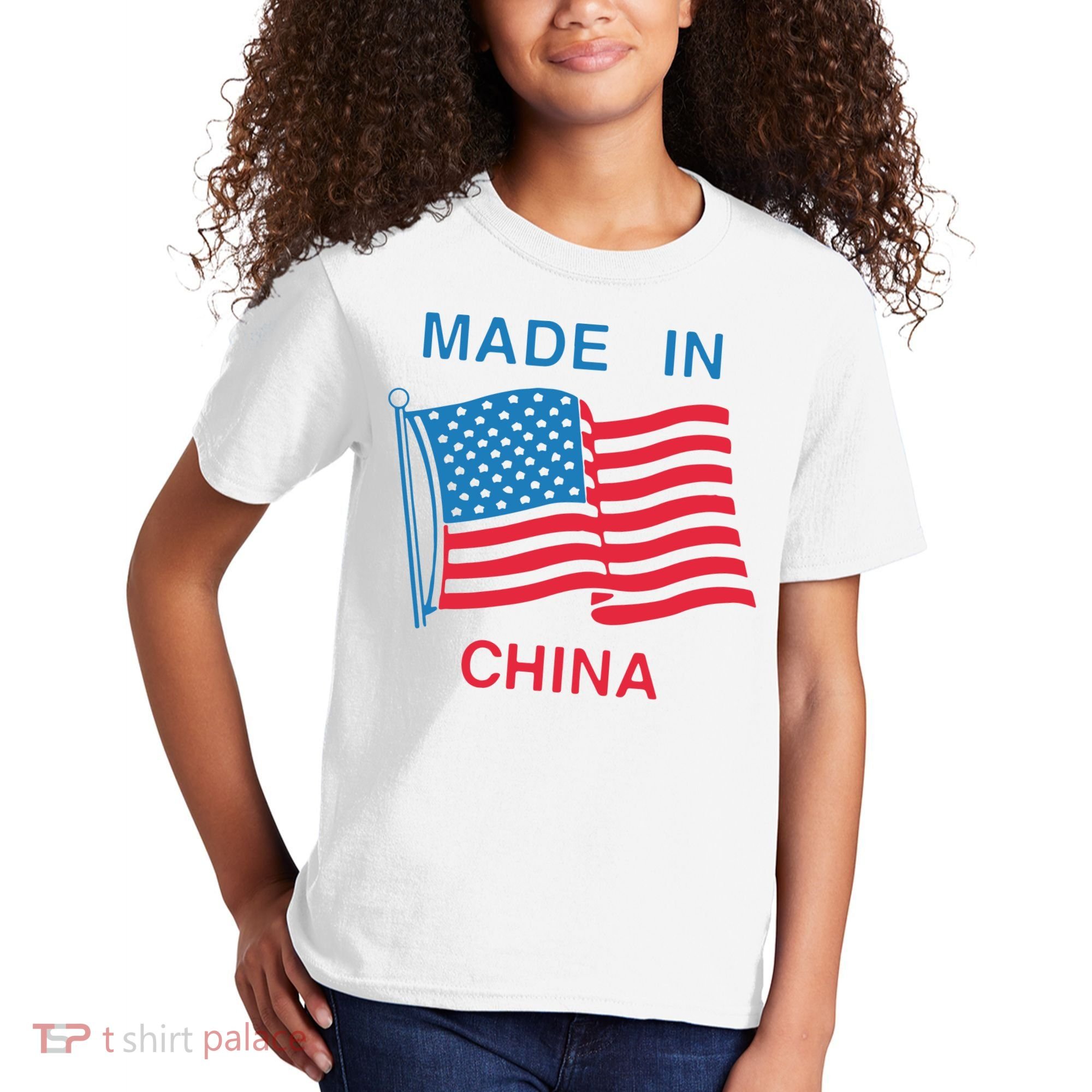 Flag Usa Made In China Kids T-Shirt