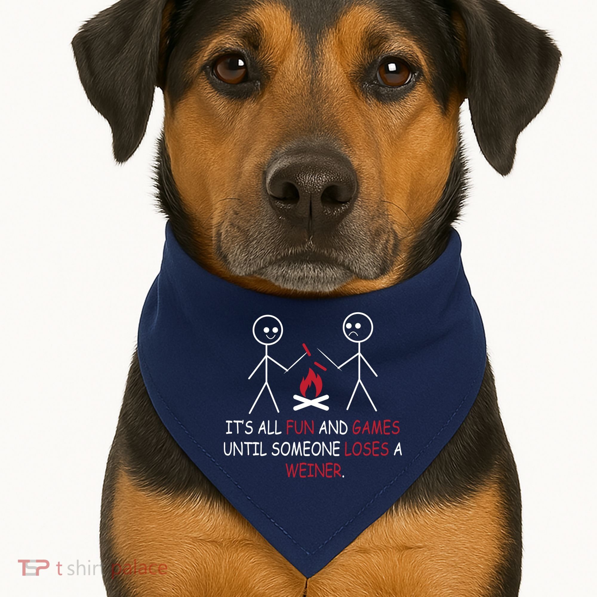 Fun And Games Until Someone Loses A Wiener USA-Made Doggie Bandana