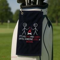 Fun And Games Until Someone Loses A Wiener Golf Towel thumb 2