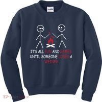 Fun And Games Until Someone Loses A Wiener Kids Sweatshirt thumb 0