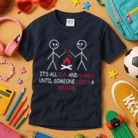 Fun And Games Until Someone Loses A Wiener Kids T-Shirt thumb 3