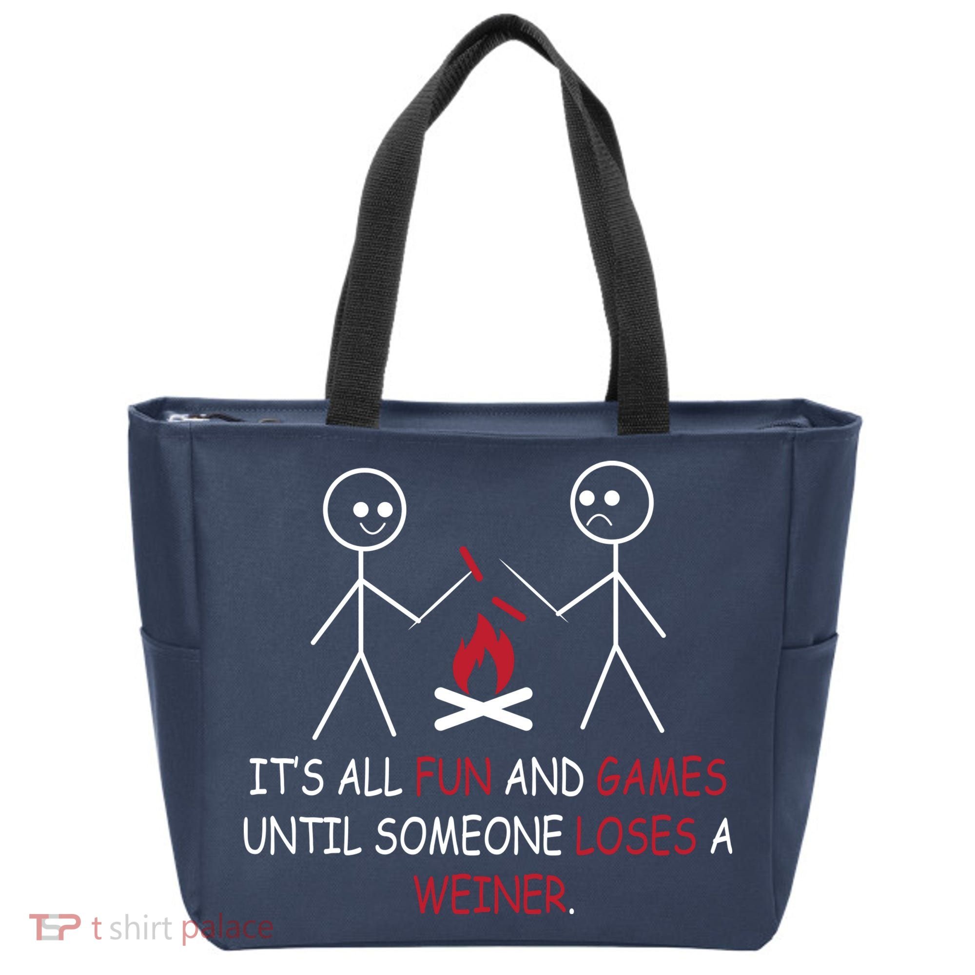 Fun And Games Until Someone Loses A Wiener Tote Bag