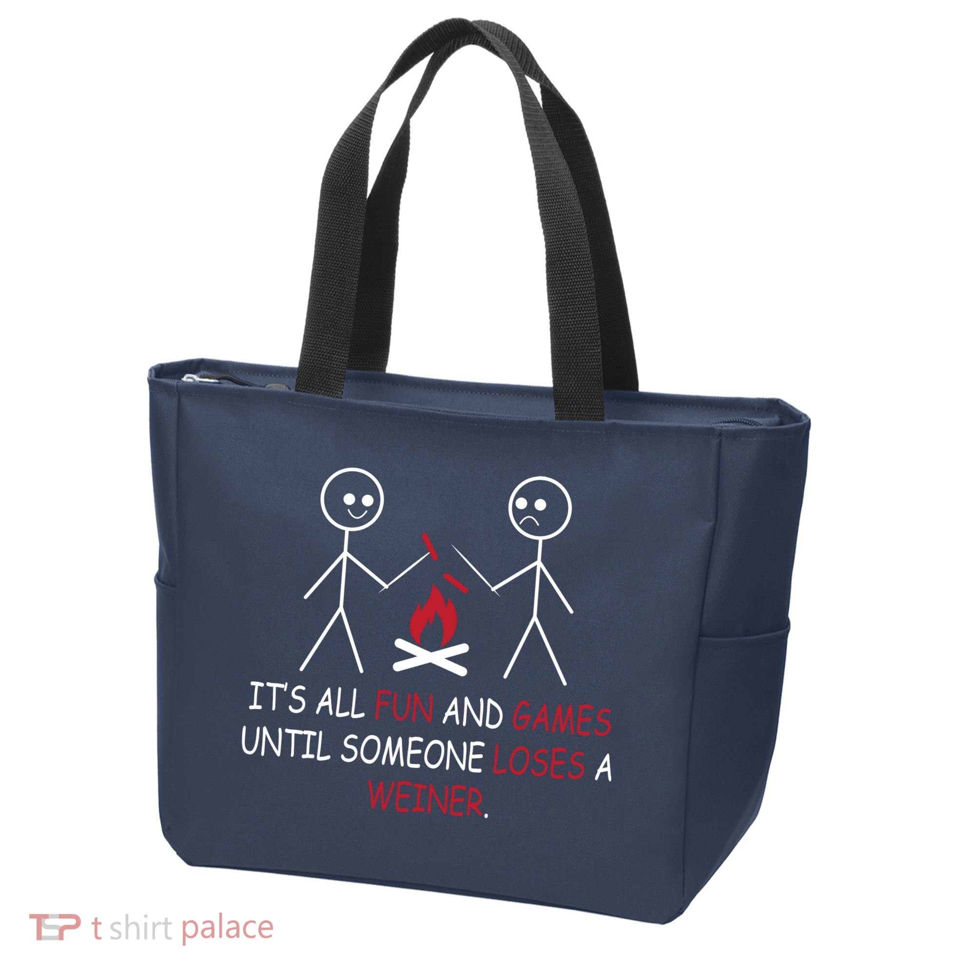 Fun And Games Until Someone Loses A Wiener Tote Bag