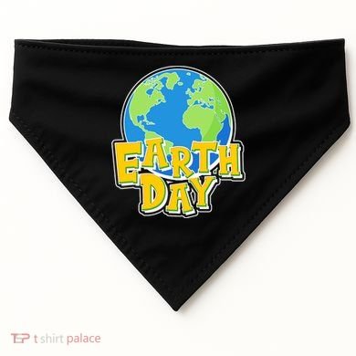 Fun Celebrate Earth Day USA-Made Doggie Bandana