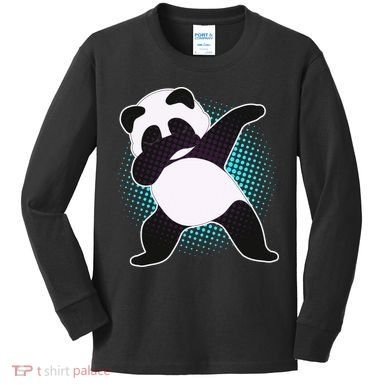 Fun Dabbing Panda Dab Move Kids Long Sleeve Shirt