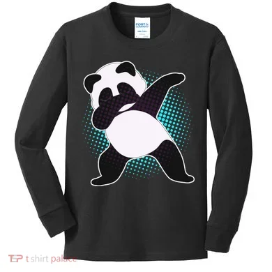 Fun Dabbing Panda Dab Move Kids Long Sleeve Shirt