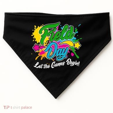 Fun Field Day Let The Games Begin! USA-Made Doggie Bandana