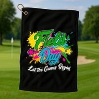 Fun Field Day Let The Games Begin! Golf Towel thumb 1