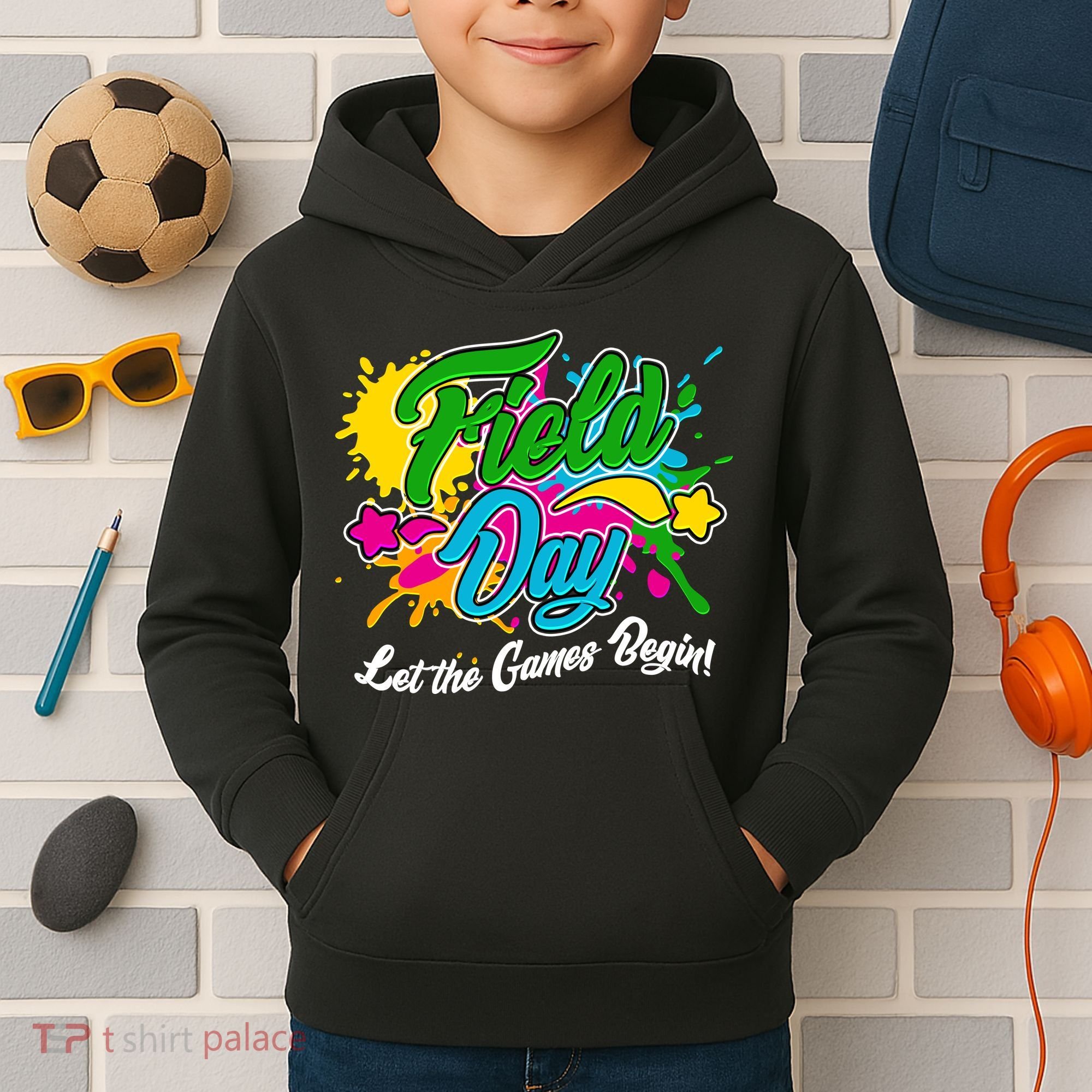 Fun Field Day Let The Games Begin! Kids Hoodie