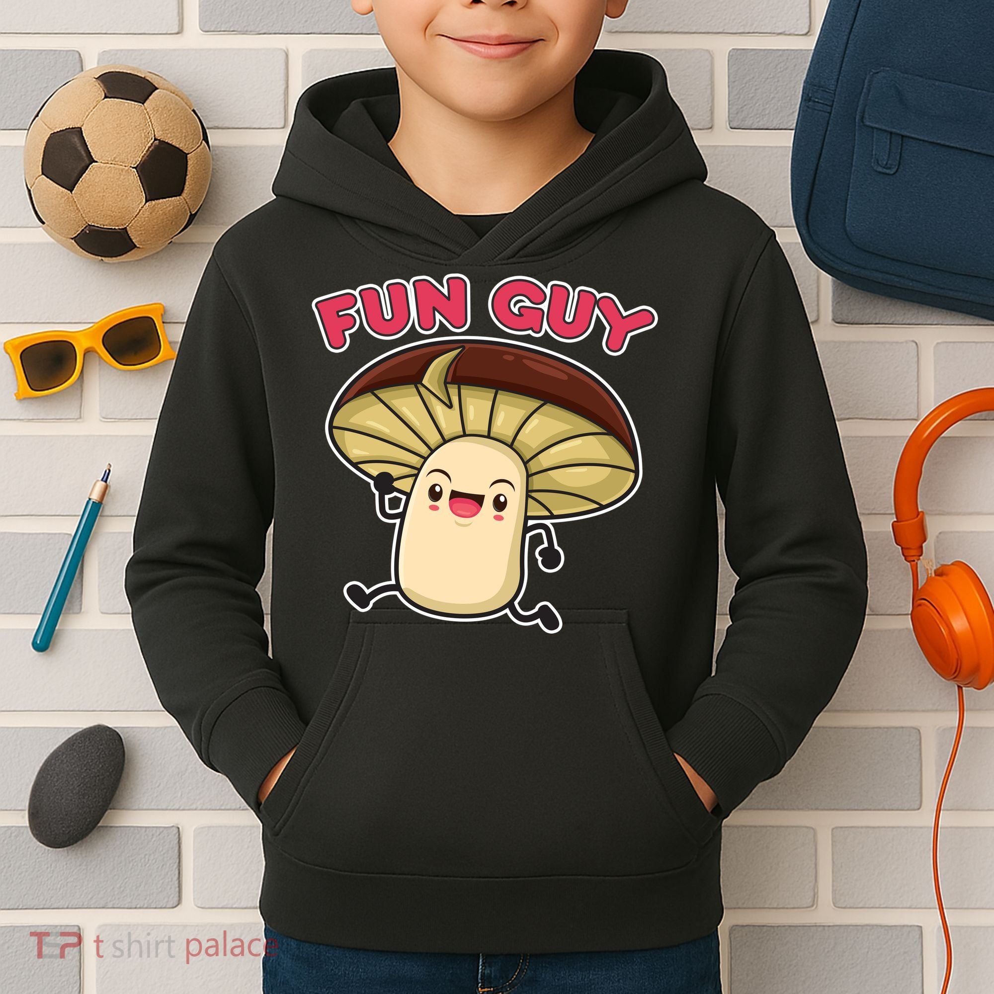 Fun Guy Fungi Mushroom Kids Hoodie
